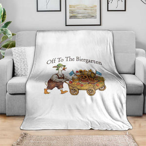Funny Goose German Beer Festival Throw Blanket Off To The Biergarten