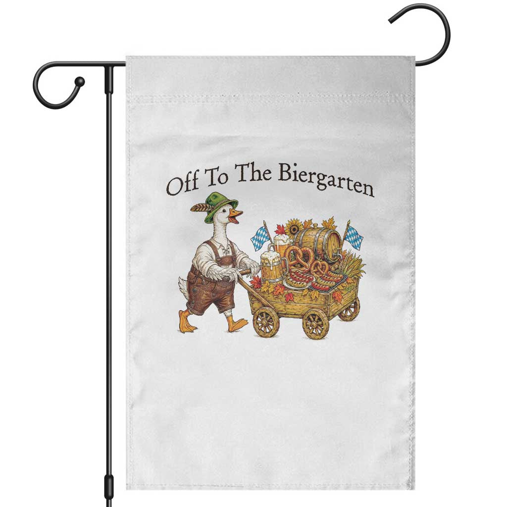 Funny Goose German Beer Festival Garden Flag Off To The Biergarten TS12 White Print Your Wear