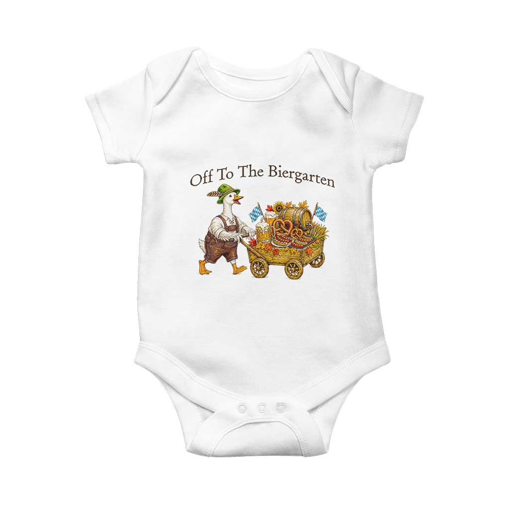 Funny Goose German Beer Festival Baby Onesie Off To The Biergarten TS12 White Print Your Wear