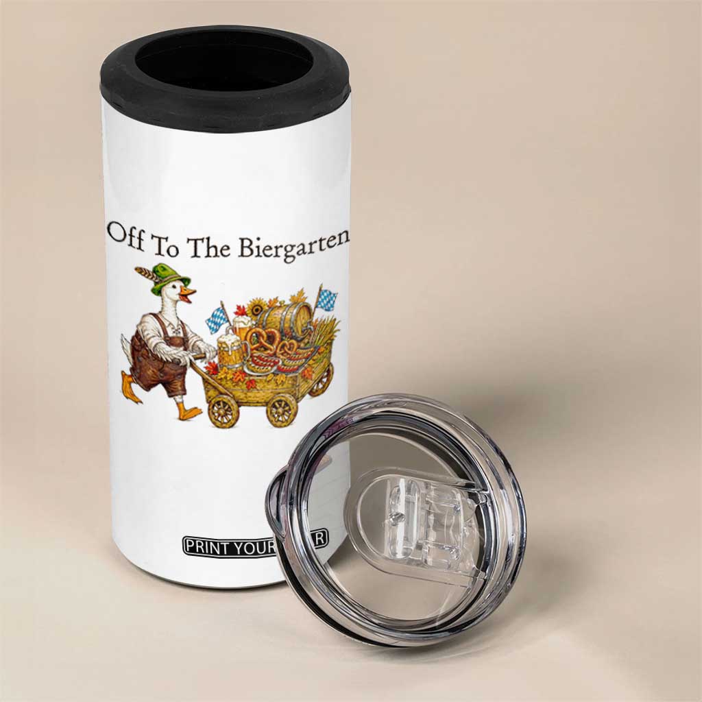 Funny Goose German Beer Festival 4 in 1 Can Cooler Tumbler Off To The Biergarten