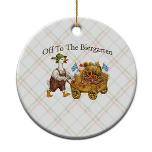 Funny Goose German Beer Festival Ceramic Ornament Off To The Biergarten