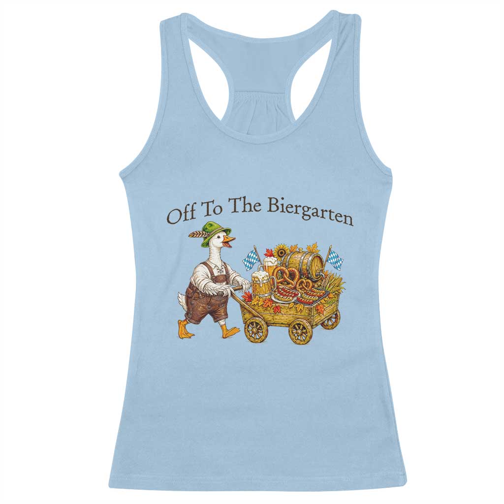 Funny Goose German Beer Festival Racerback Tank Top Off To The Biergarten