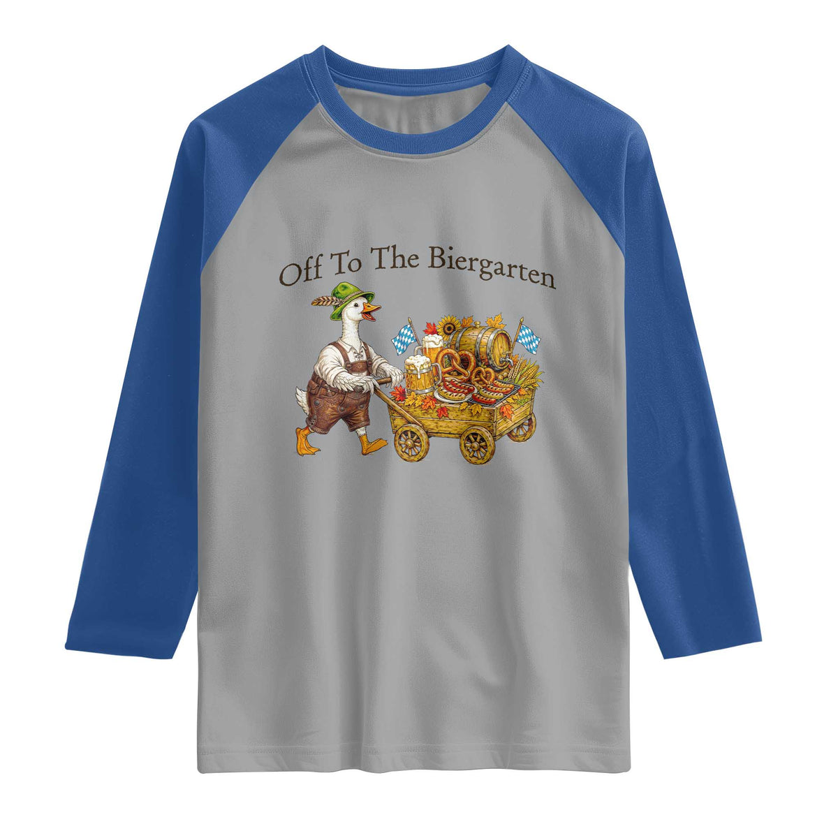 Funny Goose German Beer Festival Raglan Shirt Off To The Biergarten