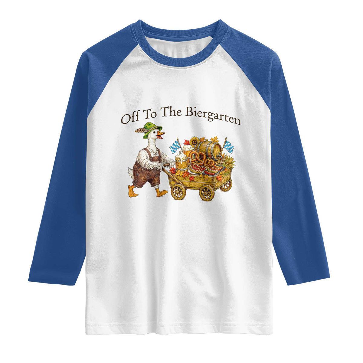 Funny Goose German Beer Festival Raglan Shirt Off To The Biergarten