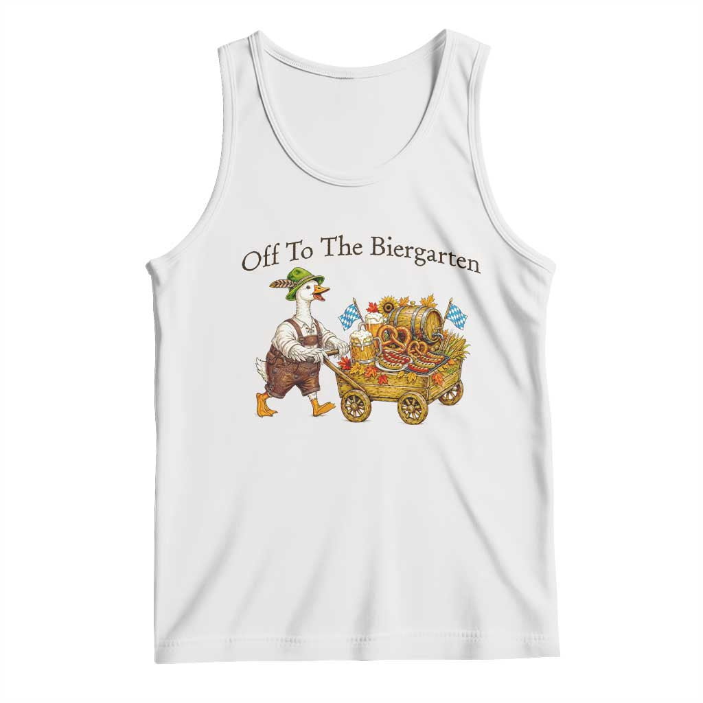 Funny Goose German Beer Festival Tank Top Off To The Biergarten TS12 White Print Your Wear