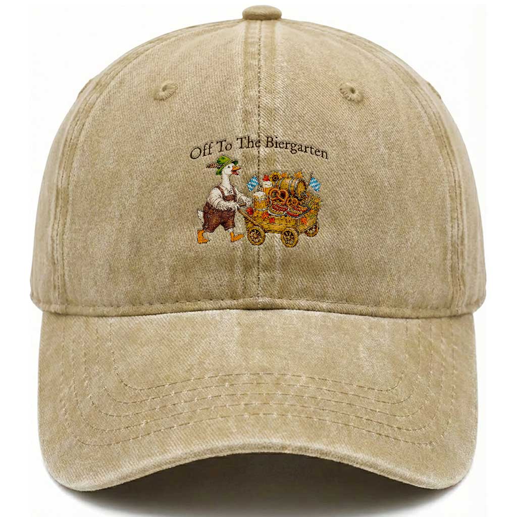 Funny Goose German Beer Festival Washed Cotton Baseball Cap Off To The Biergarten TS12 Print Your Wear