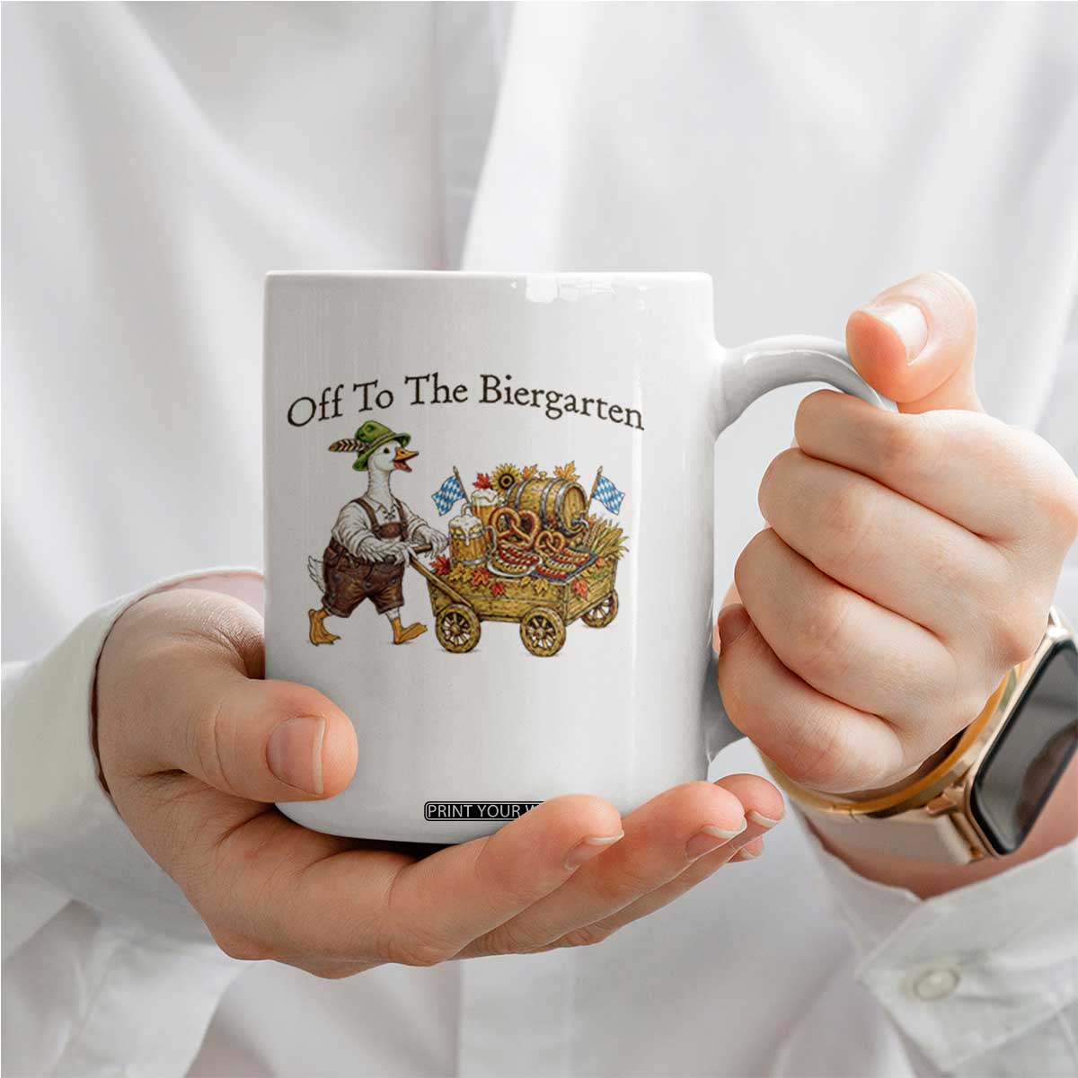 Funny Goose German Beer Festival Coffee Mug Off To The Biergarten