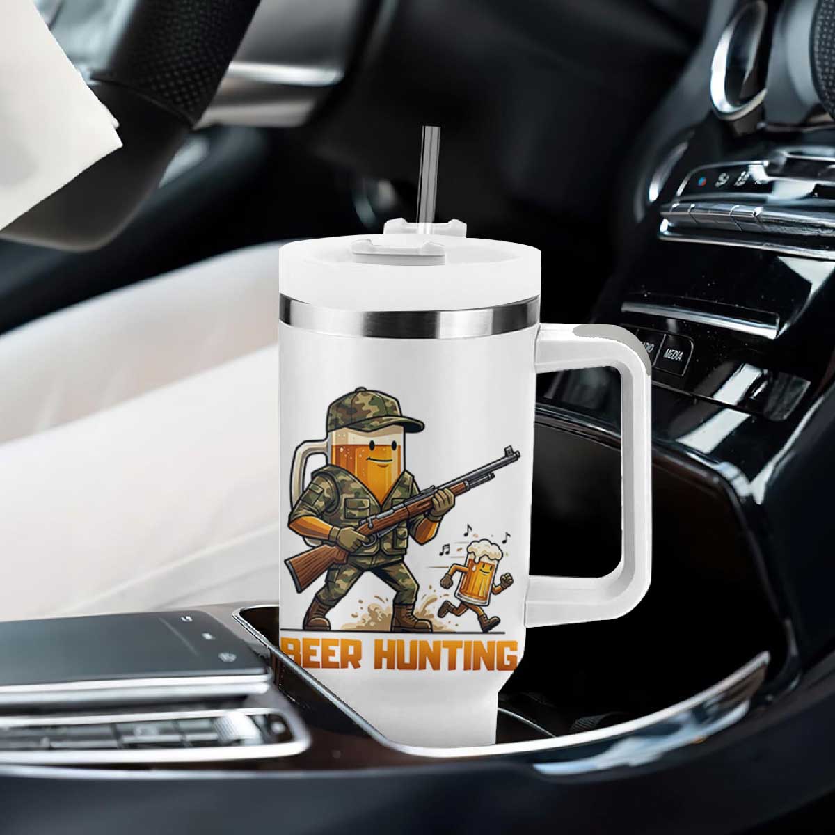 Beer Hunting Season Open Tumbler With Handle Beer Hunter Brew Lover Humor