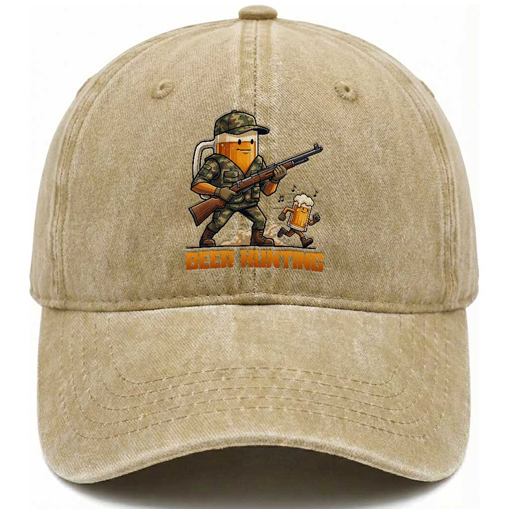 Beer Hunting Season Open Washed Cotton Baseball Cap Beer Hunter Brew Lover Humor