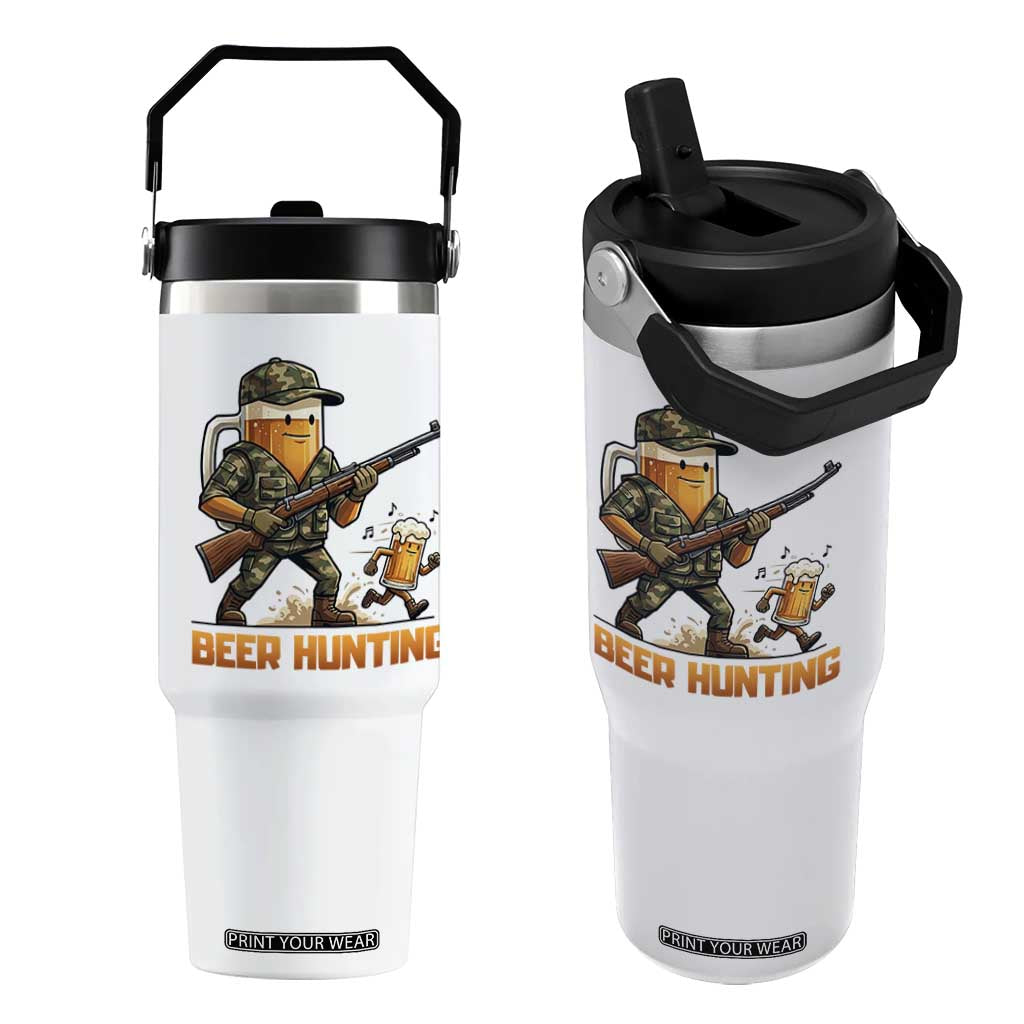 Beer Hunting Season Open Flip Straw Tumbler Beer Hunter Brew Lover Humor