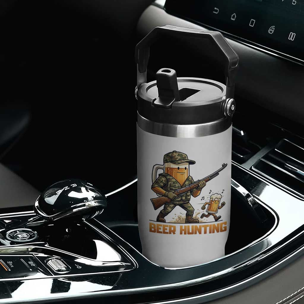 Beer Hunting Season Open Flip Straw Tumbler Beer Hunter Brew Lover Humor