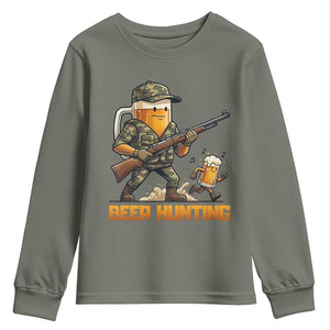 Beer Hunting Season Open Youth Sweatshirt Beer Hunter Brew Lover Humor