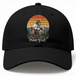Prost Yall Bigfoot Baseball Cap Vintage Oktoberfest Beer Lover Sasquatch Gift