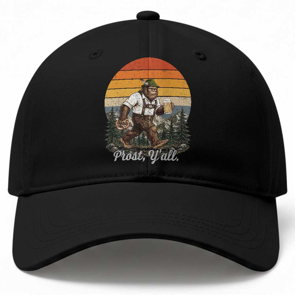 Prost Yall Bigfoot Baseball Cap Vintage Oktoberfest Beer Lover Sasquatch Gift TS12 Print Your Wear