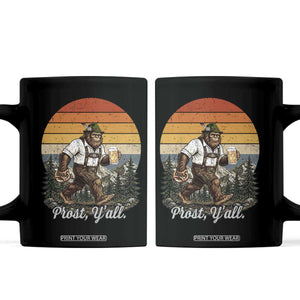 Prost Yall Bigfoot Coffee Mug Vintage Oktoberfest Beer Lover Sasquatch Gift