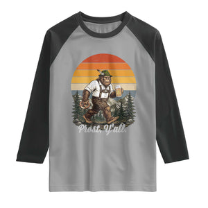 Prost Yall Bigfoot Raglan Shirt Vintage Oktoberfest Beer Lover Sasquatch Gift