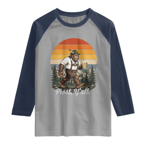 Prost Yall Bigfoot Raglan Shirt Vintage Oktoberfest Beer Lover Sasquatch Gift