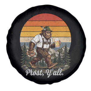 Prost Yall Bigfoot Spare Tire Cover Vintage Oktoberfest Beer Lover Sasquatch Gift