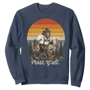 Prost Yall Bigfoot Sweatshirt Vintage Oktoberfest Beer Lover Sasquatch Gift
