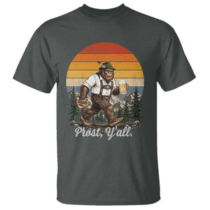 Prost Yall Bigfoot T Shirt Vintage Oktoberfest Beer Lover Sasquatch Gift