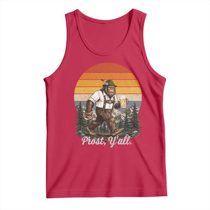 Prost Yall Bigfoot Tank Top Vintage Oktoberfest Beer Lover Sasquatch Gift