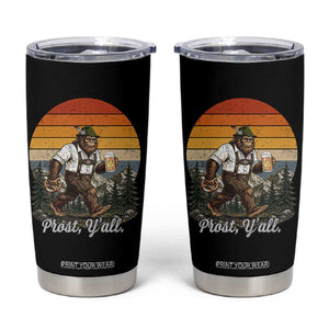 Prost Yall Bigfoot Tumbler Cup Vintage Oktoberfest Beer Lover Sasquatch Gift