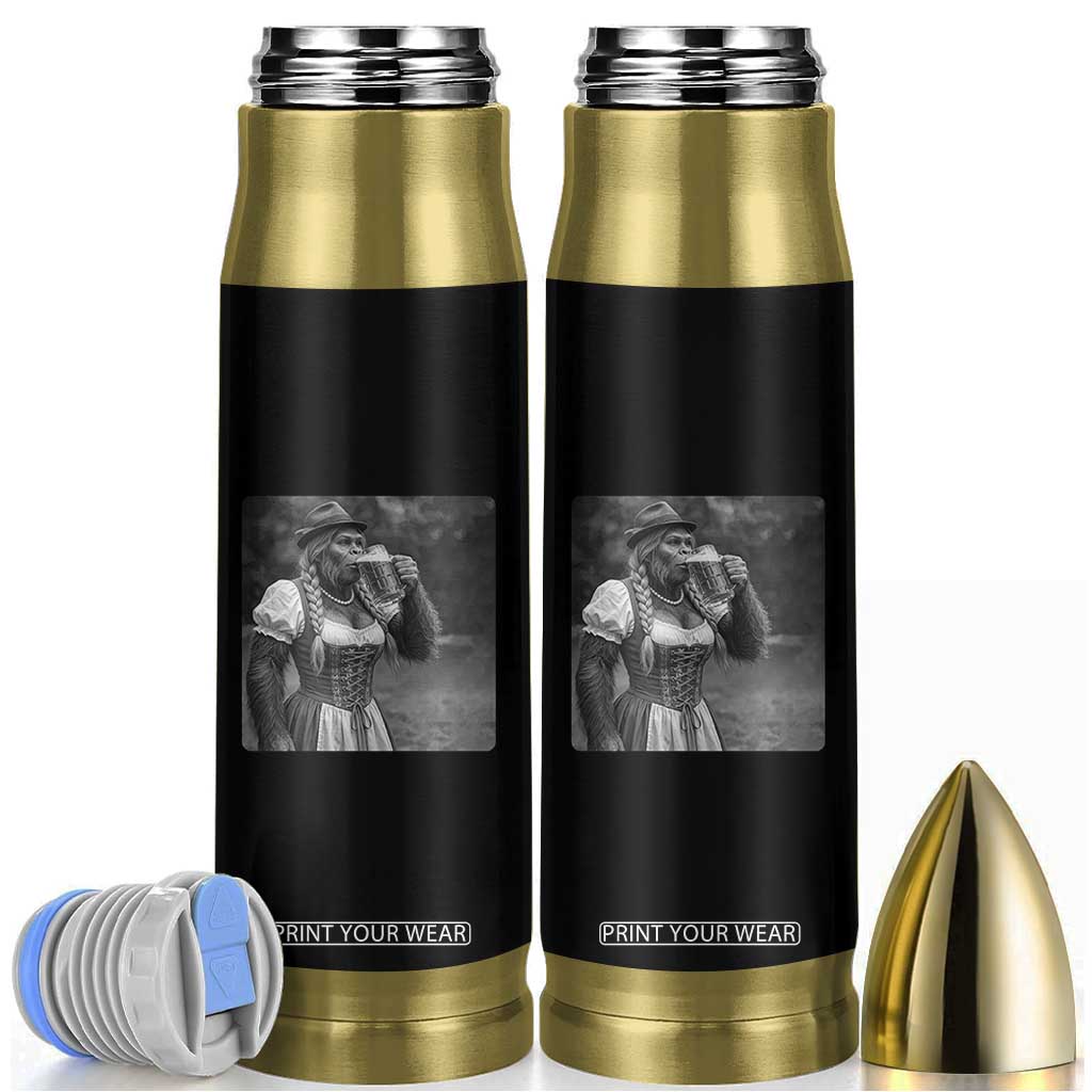 Bigfoot Oktoberfest Bullet Tumbler Vintage Dirndl German Beer Festival Humor TS12 Black Print Your Wear