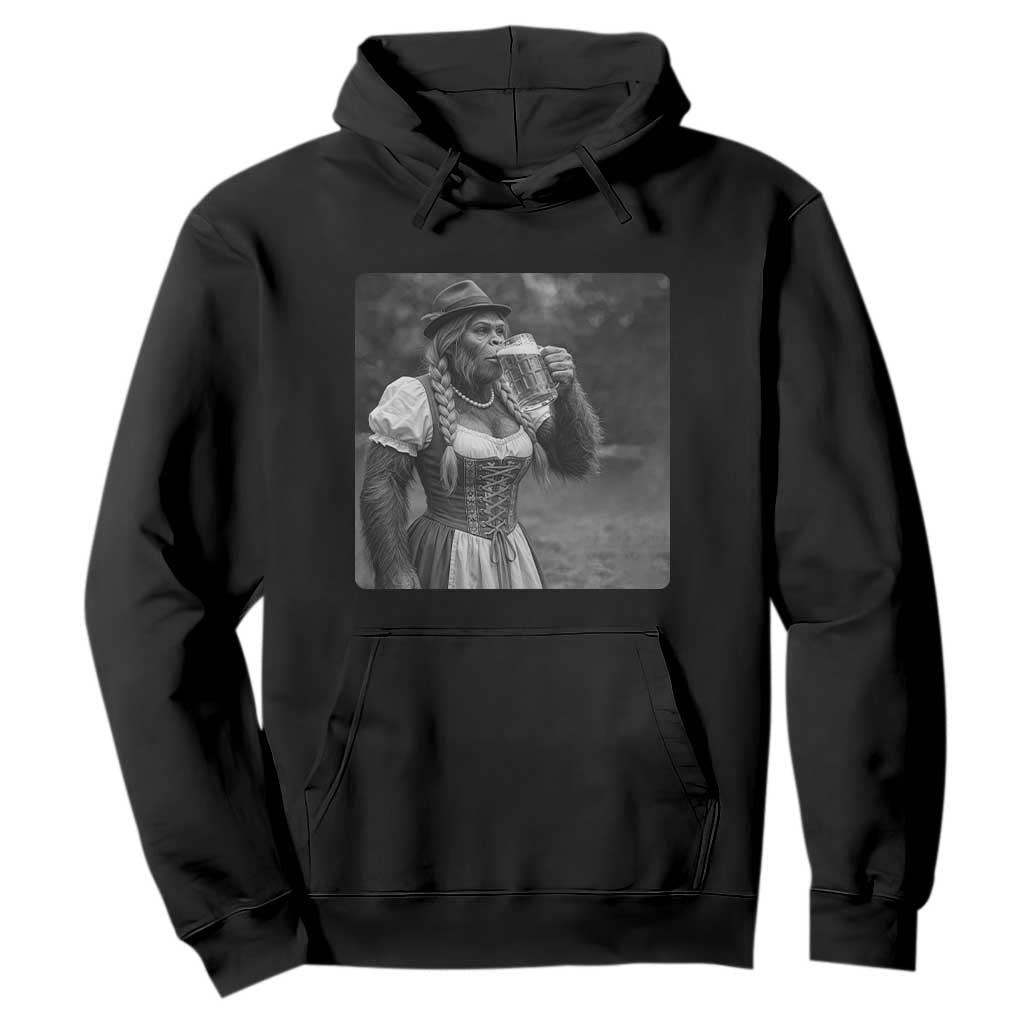 Bigfoot Oktoberfest Hoodie Vintage Dirndl German Beer Festival Humor TS12 Black Print Your Wear