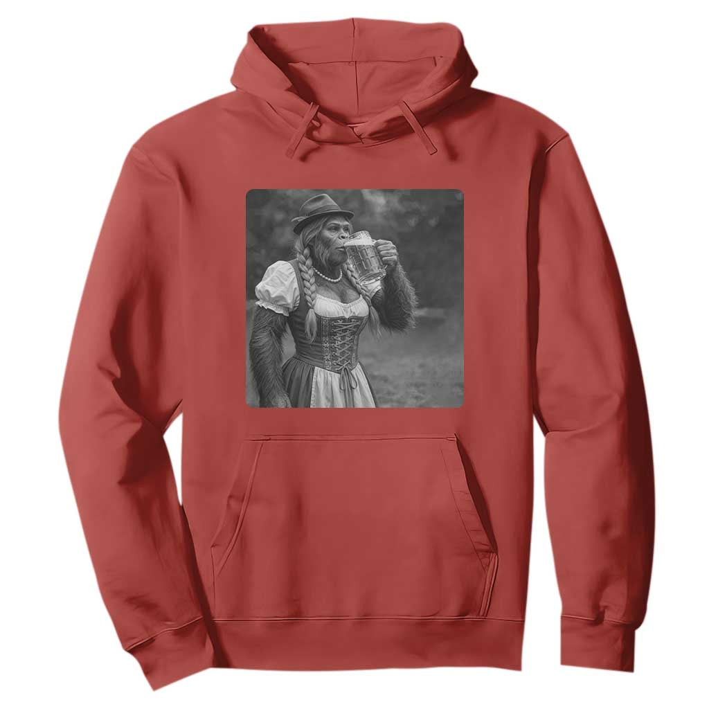 Bigfoot Oktoberfest Hoodie Vintage Dirndl German Beer Festival Humor