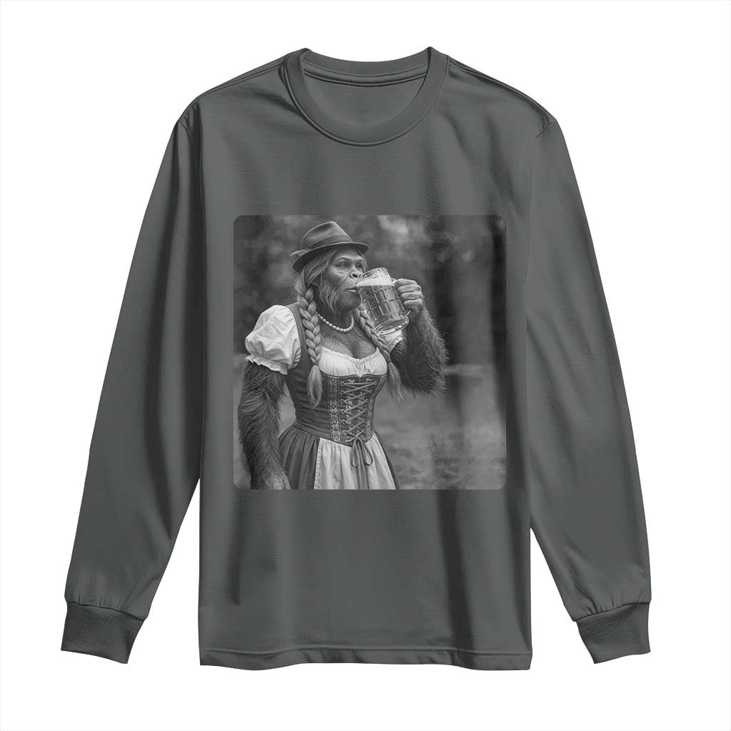 Bigfoot Oktoberfest Long Sleeve Shirt Vintage Dirndl German Beer Festival Humor