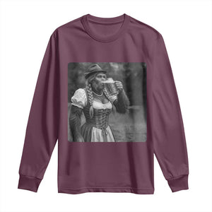 Bigfoot Oktoberfest Long Sleeve Shirt Vintage Dirndl German Beer Festival Humor