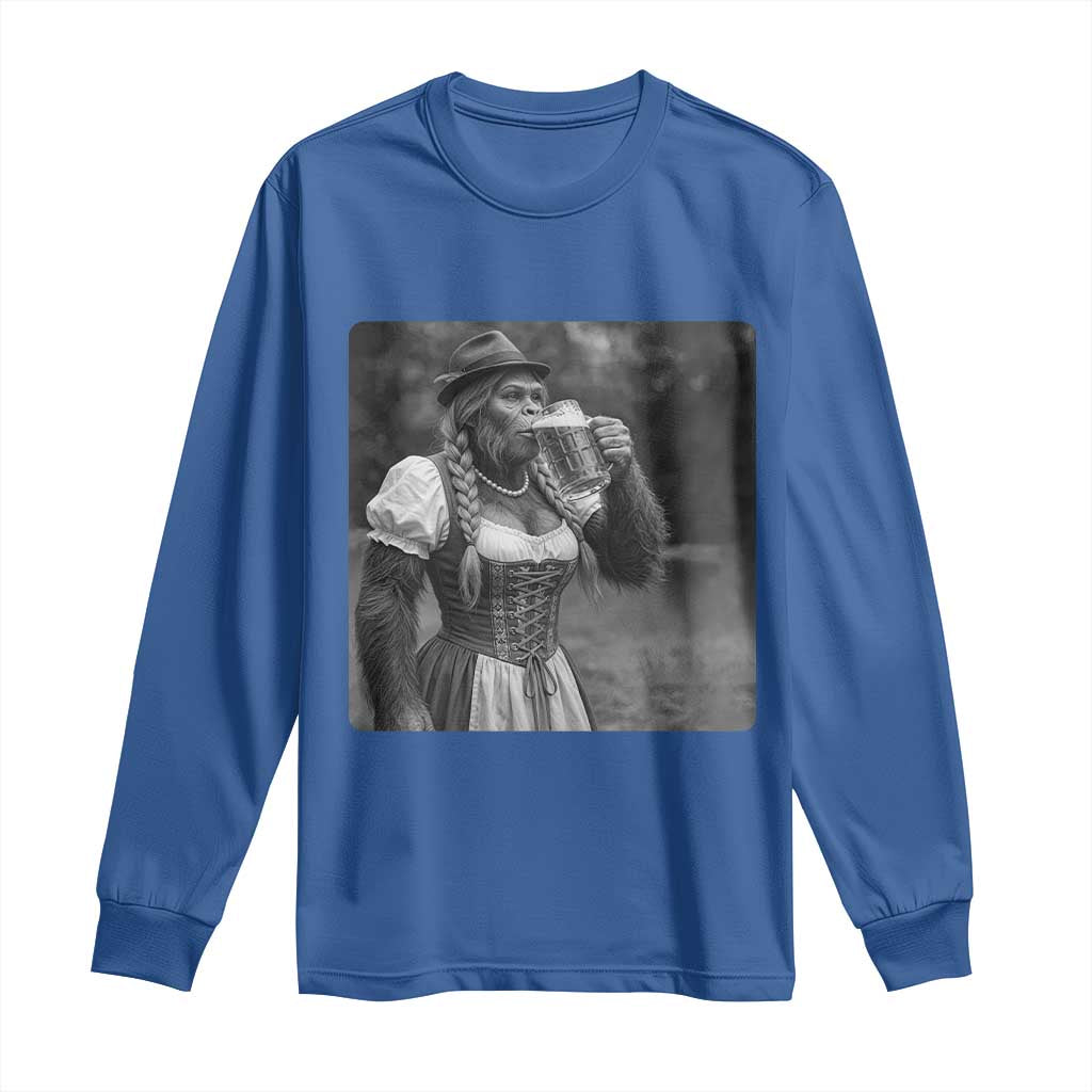 Bigfoot Oktoberfest Long Sleeve Shirt Vintage Dirndl German Beer Festival Humor