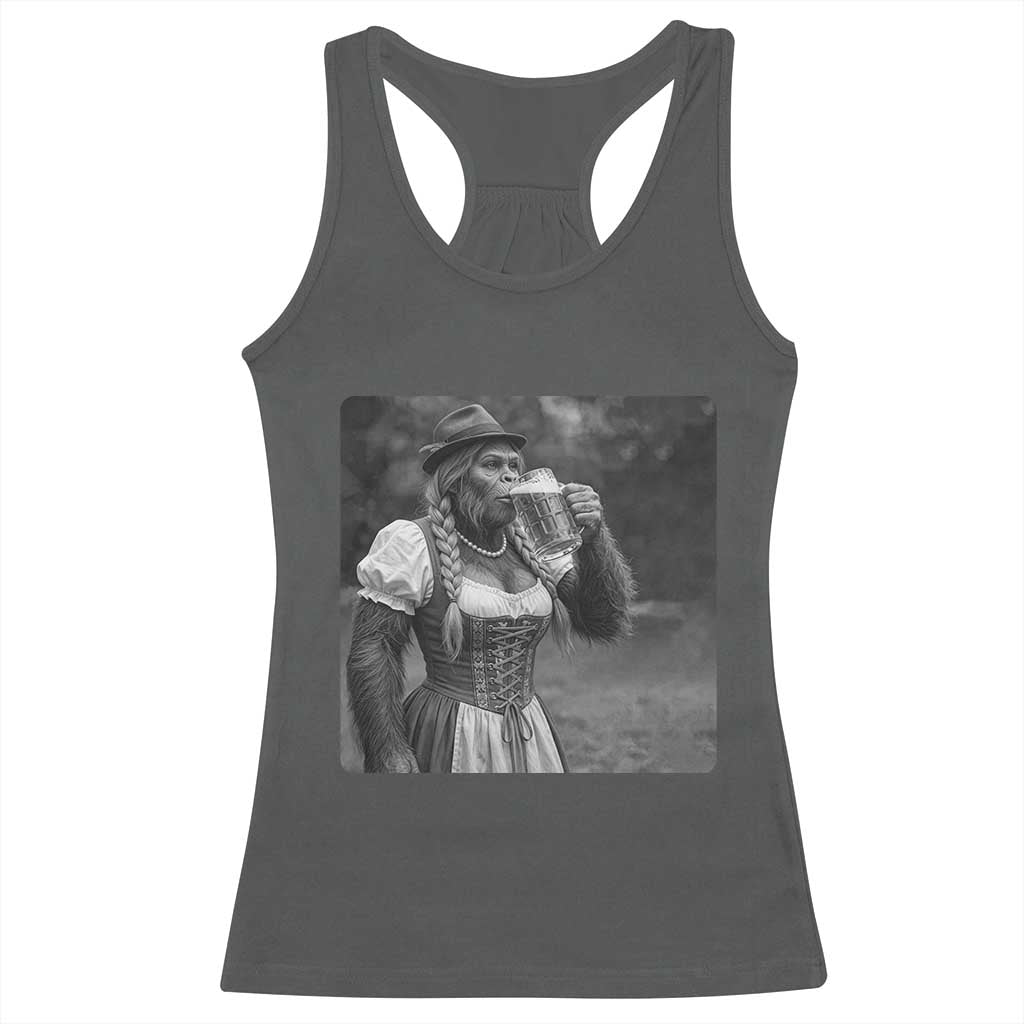 Bigfoot Oktoberfest Racerback Tank Top Vintage Dirndl German Beer Festival Humor