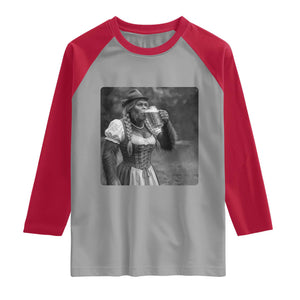 Bigfoot Oktoberfest Raglan Shirt Vintage Dirndl German Beer Festival Humor