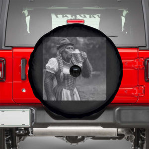 Bigfoot Oktoberfest Spare Tire Cover Vintage Dirndl German Beer Festival Humor