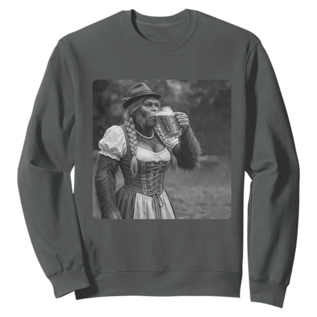 Bigfoot Oktoberfest Sweatshirt Vintage Dirndl German Beer Festival Humor
