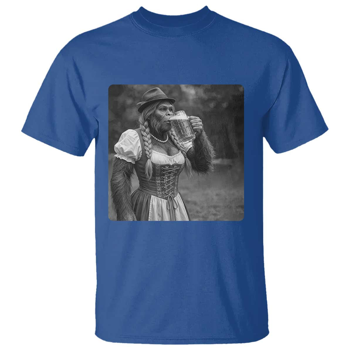 Bigfoot Oktoberfest T Shirt Vintage Dirndl German Beer Festival Humor