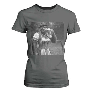 Bigfoot Oktoberfest T Shirt For Women Vintage Dirndl German Beer Festival Humor