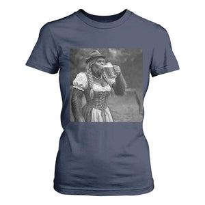 Bigfoot Oktoberfest T Shirt For Women Vintage Dirndl German Beer Festival Humor