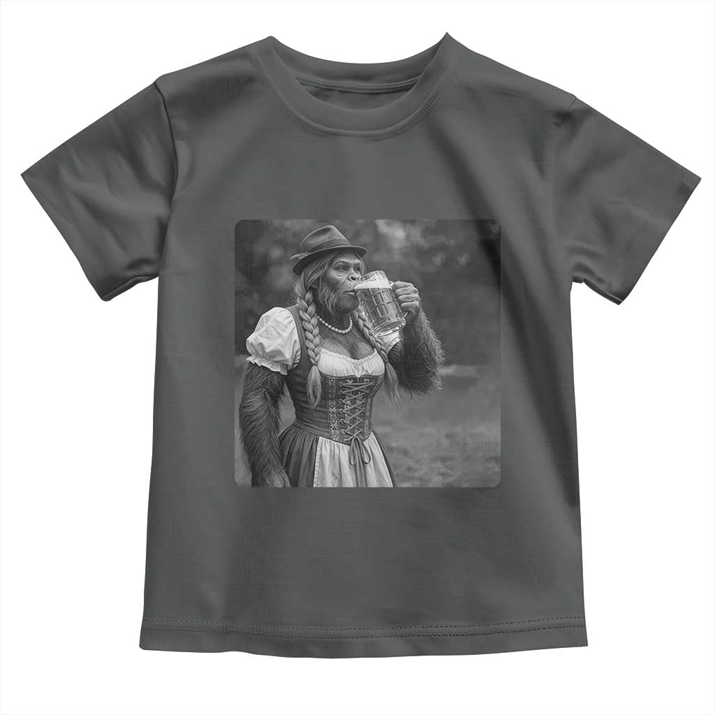 Bigfoot Oktoberfest Toddler T Shirt Vintage Dirndl German Beer Festival Humor
