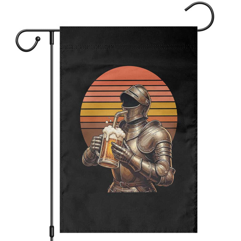 Funny Medieval Renaissance Drinker Garden Flag Vintage Knight In Armor Beer Lover TS12 Black Print Your Wear