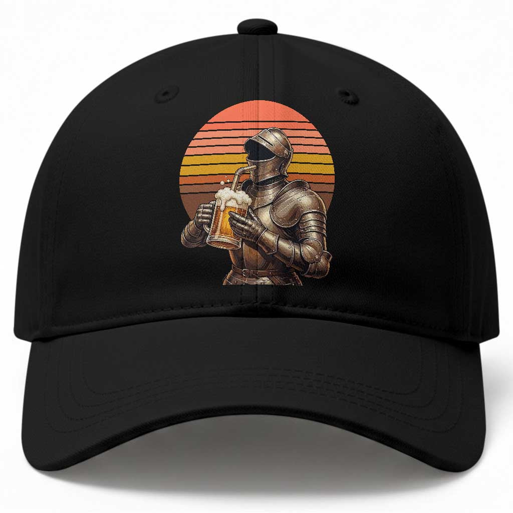 Funny Medieval Renaissance Drinker Baseball Cap Vintage Knight In Armor Beer Lover TS12 Print Your Wear