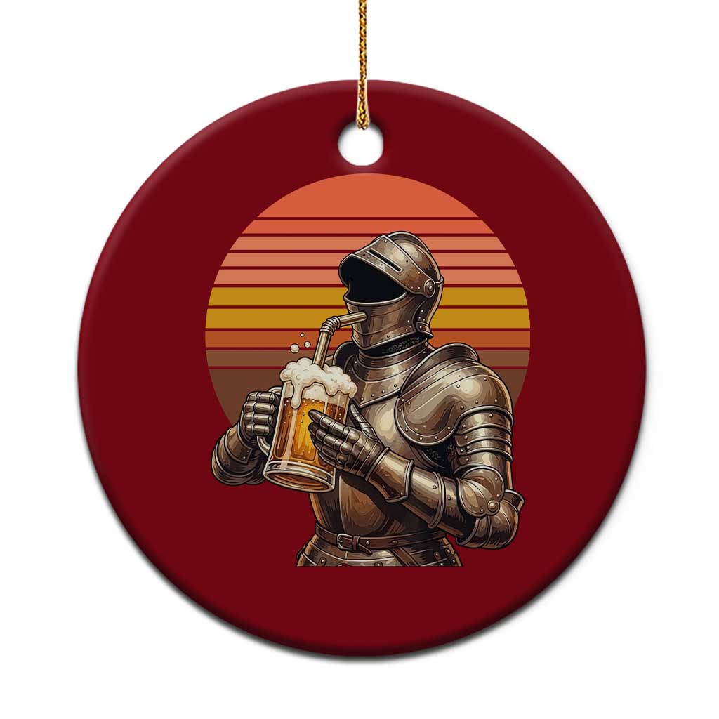 Funny Medieval Renaissance Drinker Ceramic Ornament Vintage Knight In Armor Beer Lover TS12 1pc Red Print Your Wear