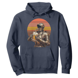 Funny Medieval Renaissance Drinker Hoodie Vintage Knight In Armor Beer Lover