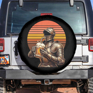 Funny Medieval Renaissance Drinker Spare Tire Cover Vintage Knight In Armor Beer Lover
