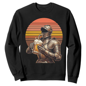 Funny Medieval Renaissance Drinker Sweatshirt Vintage Knight In Armor Beer Lover