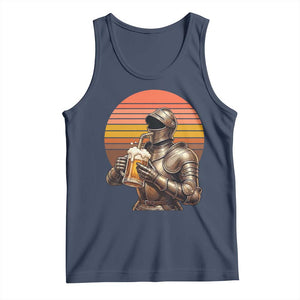 Funny Medieval Renaissance Drinker Tank Top Vintage Knight In Armor Beer Lover