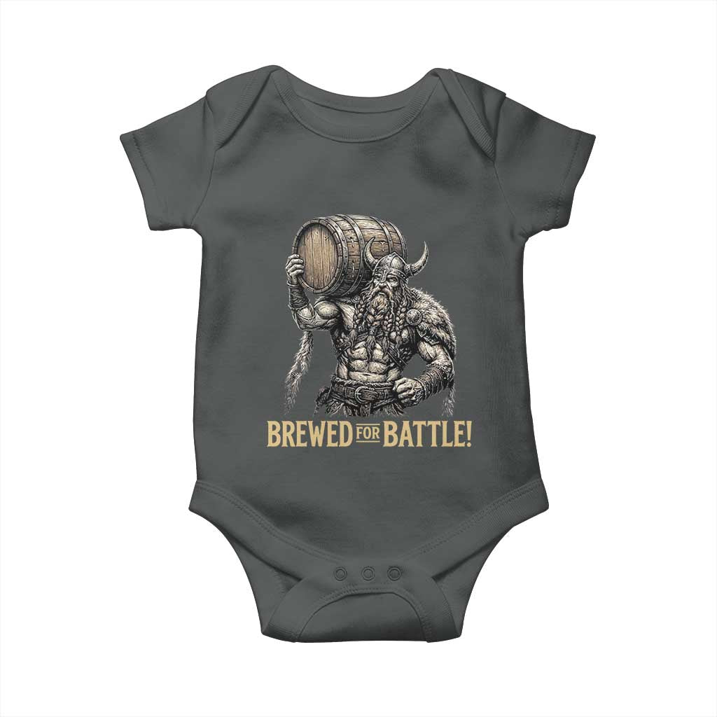 Vintage Viking Beer Drinker Warrior Gift Baby Onesie Brewed For Battle