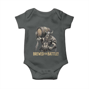 Vintage Viking Beer Drinker Warrior Gift Baby Onesie Brewed For Battle