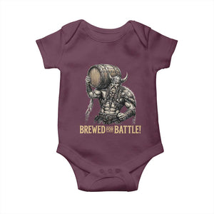 Vintage Viking Beer Drinker Warrior Gift Baby Onesie Brewed For Battle